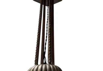 Art Deco Muller Frères Luneville Style Pendant Light, 1930s